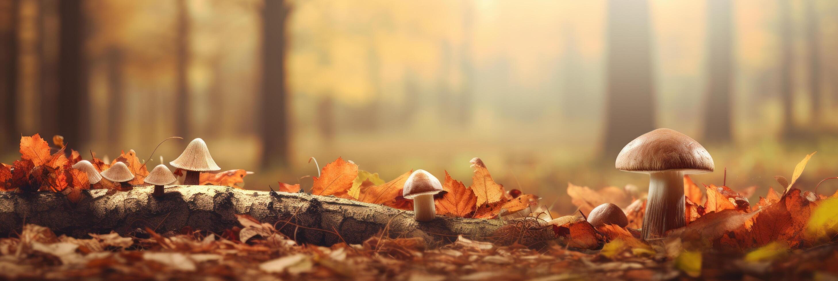 magnifique l'automne paysage arrière-plan, l'automne feuilles. génératif ai photo