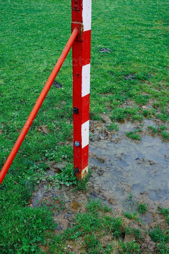 équipement de sport de but de football de rue photo