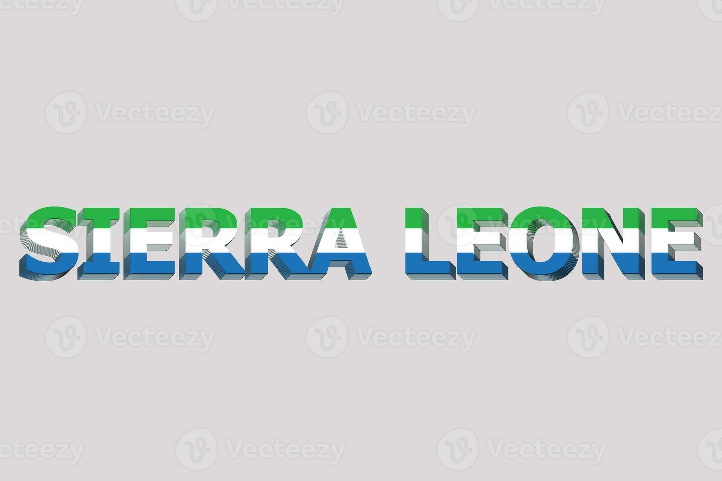 3d drapeau de sierra leone sur une texte Contexte. photo