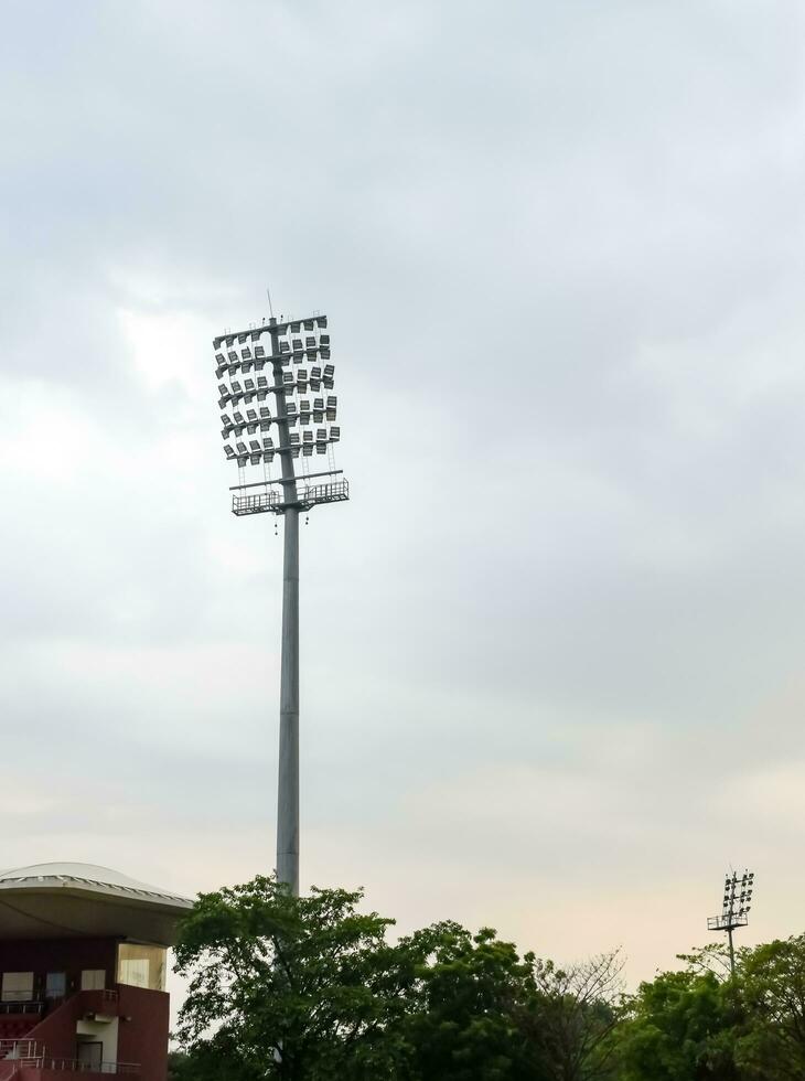 criquet stade inonder lumières poteaux à Delhi, Inde, criquet stade lumières photo