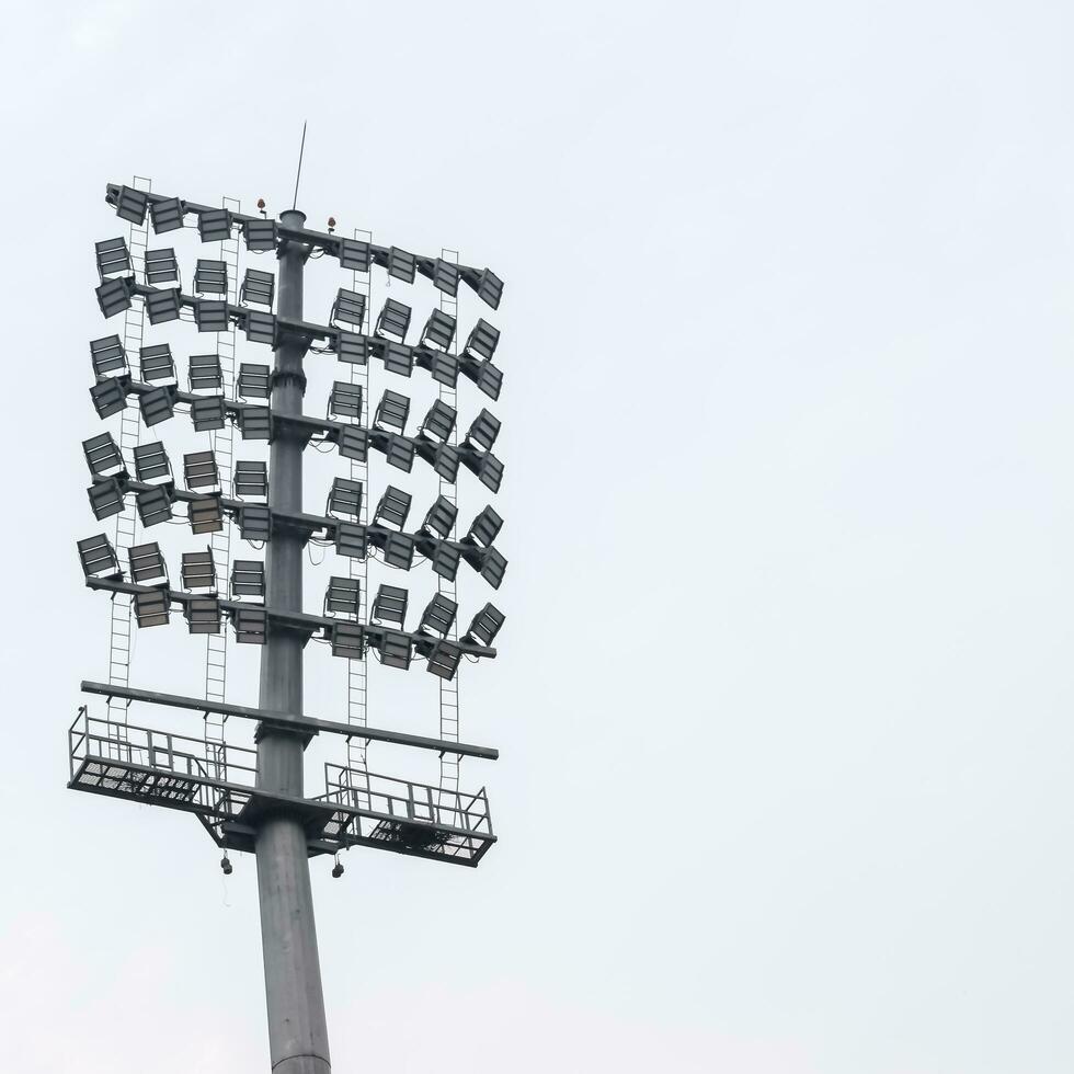 criquet stade inonder lumières poteaux à Delhi, Inde, criquet stade lumières photo