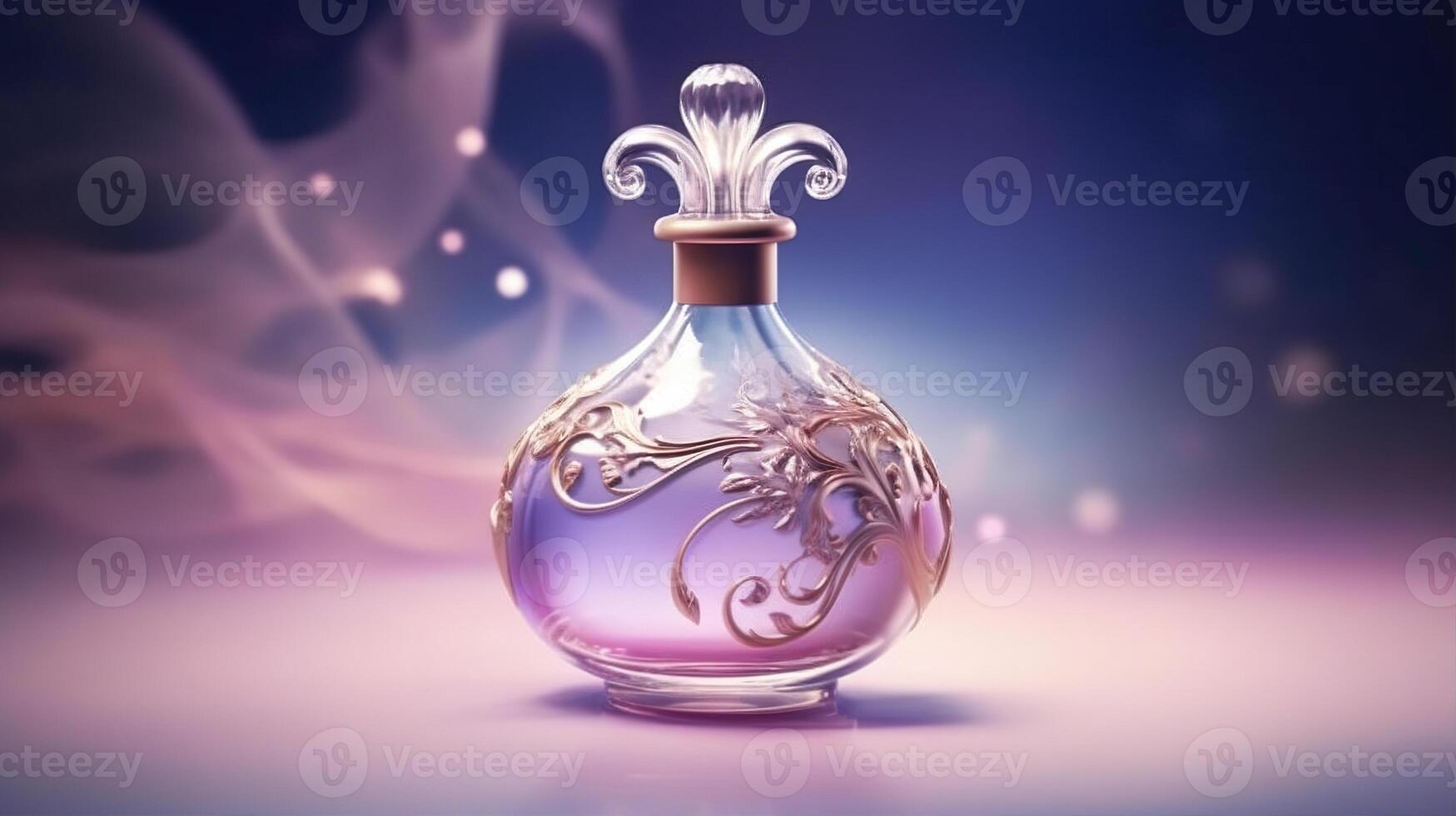 romantique parfum bouteille avec Rose pétales photo