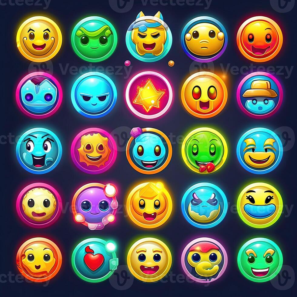 icône emoji smiley ai généré photo