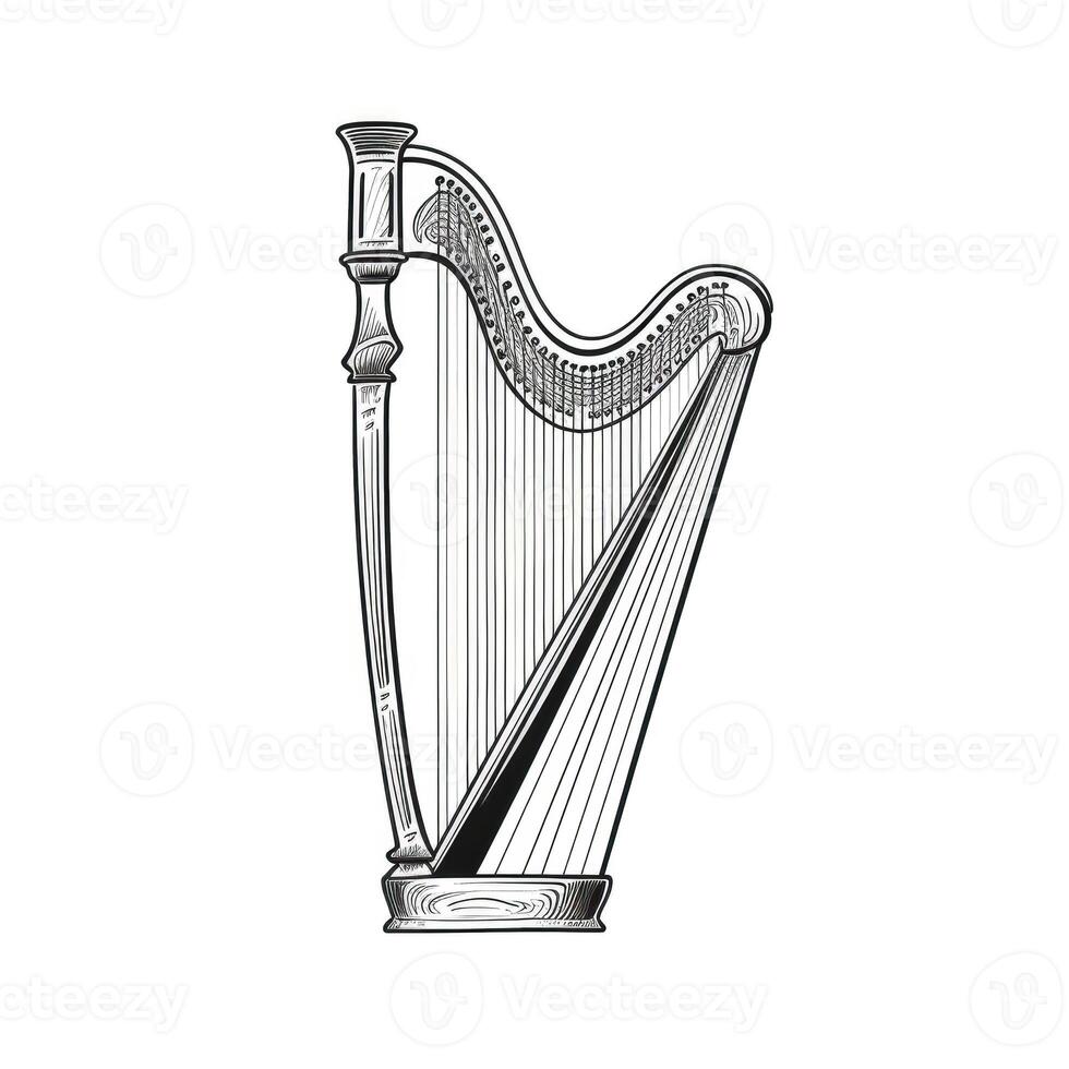 lyre harpe ai généré photo