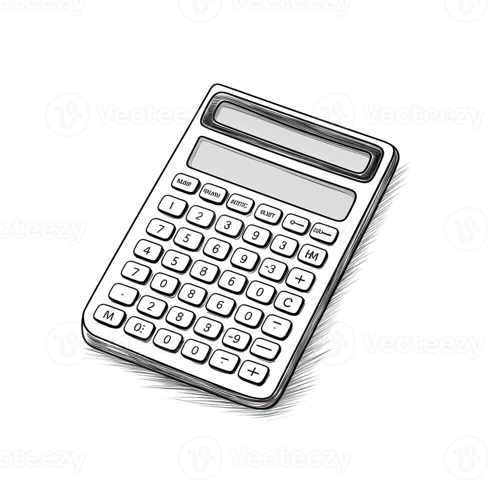 financier calculatrice ai généré photo