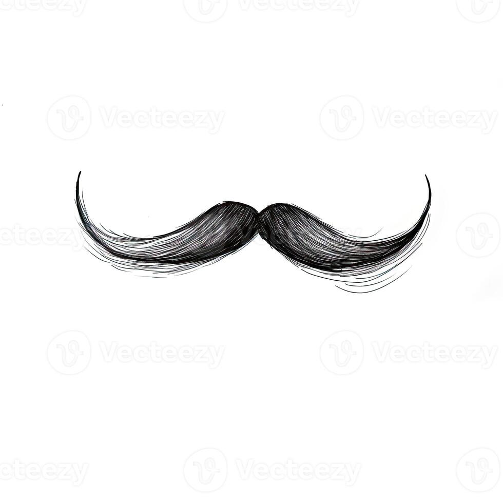 cheveux moustache ai généré photo