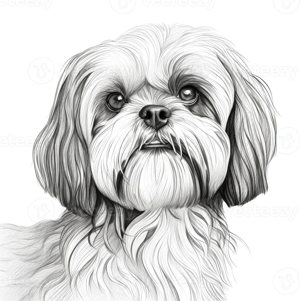 chiot shih tzu chien ai généré photo