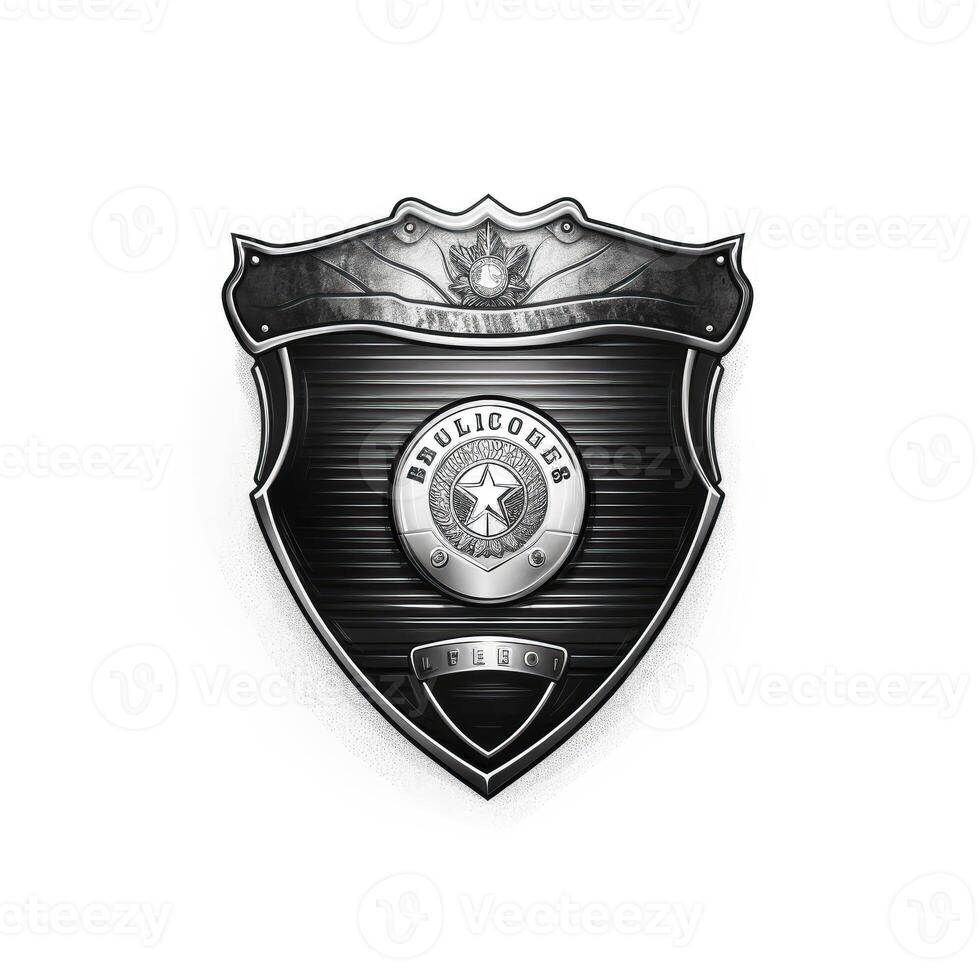 département police badge ai généré photo