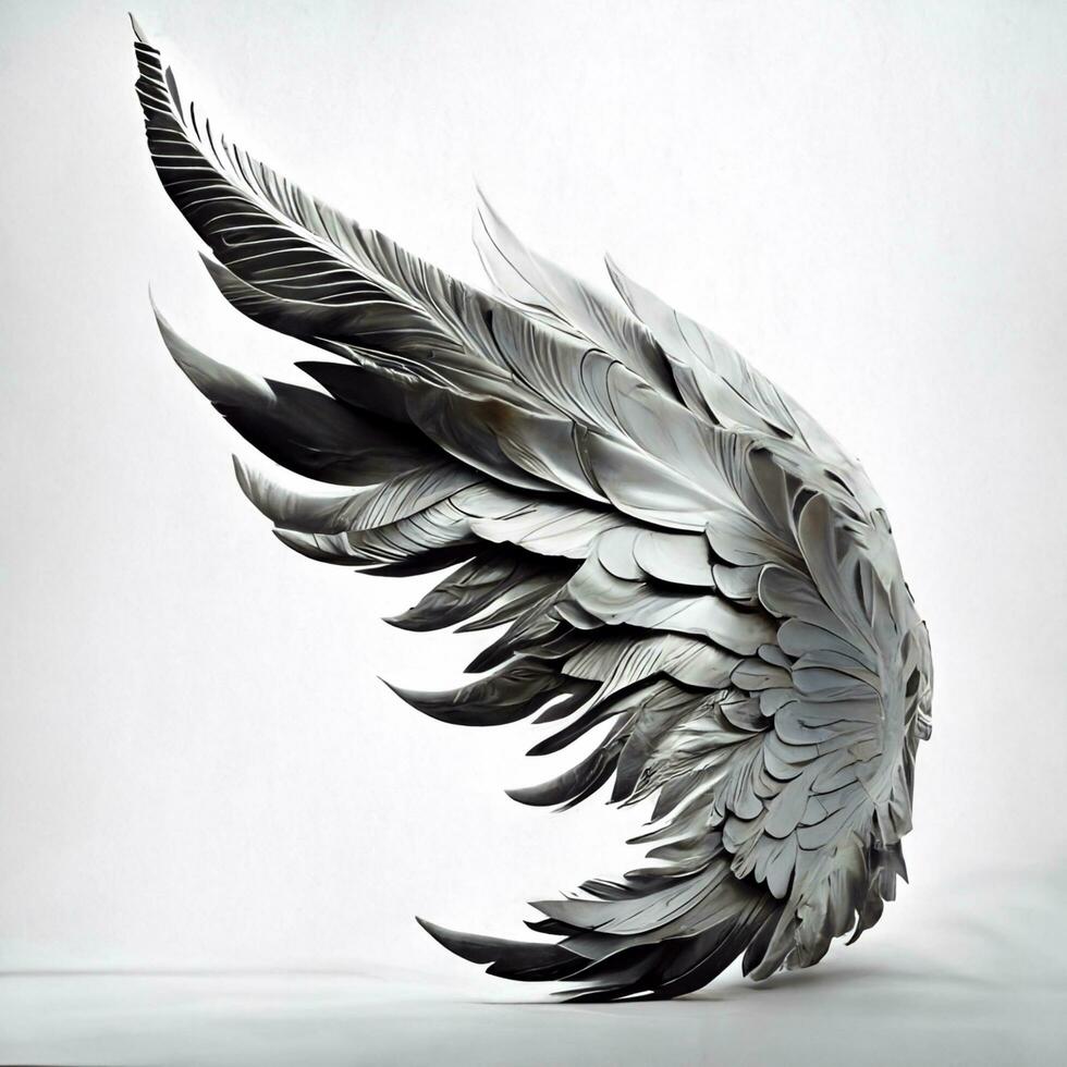 élégant ailes sur blanc Contexte illustration conception photo
