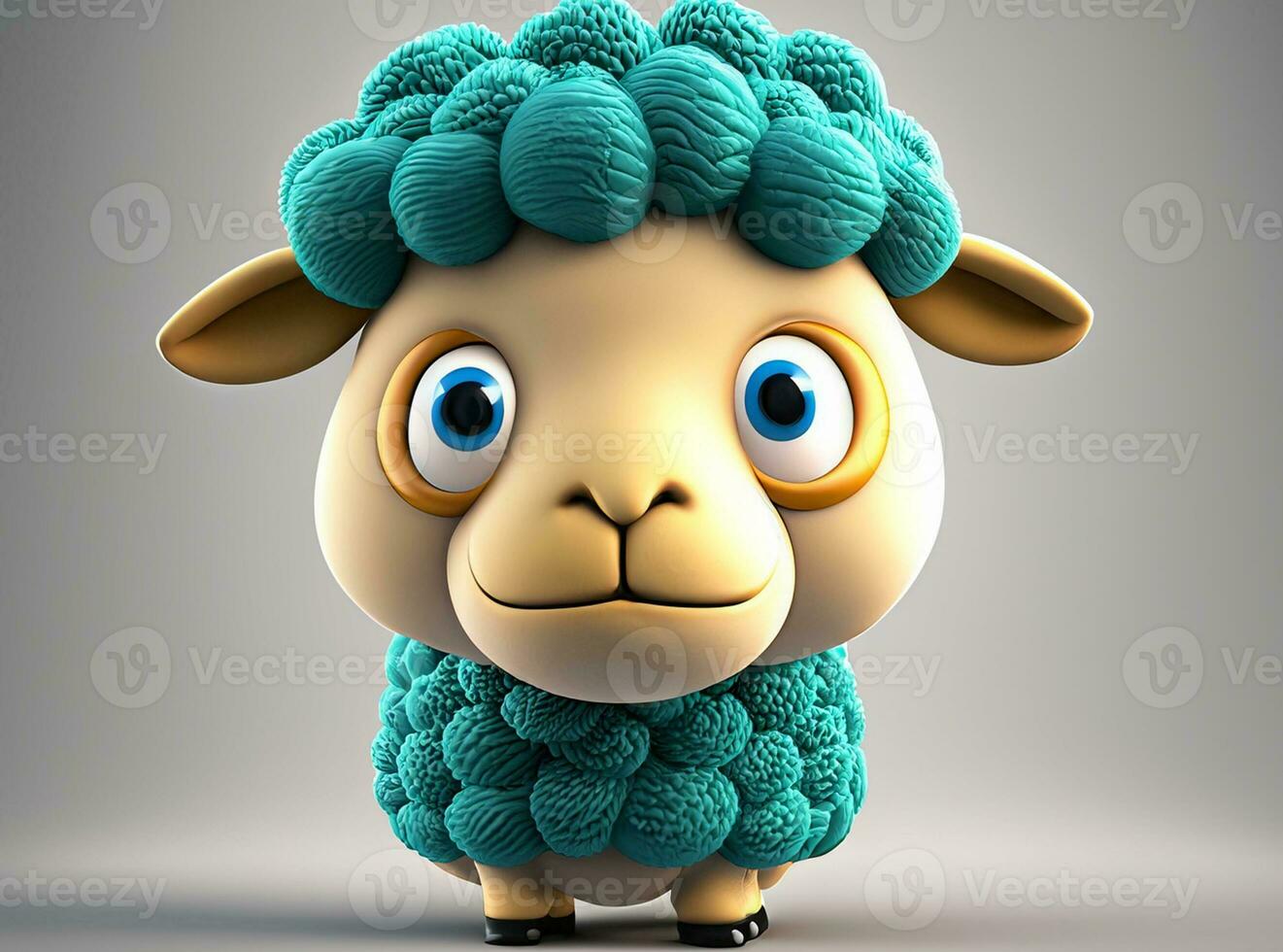 laineux mouton sur une ferme ai généré photo