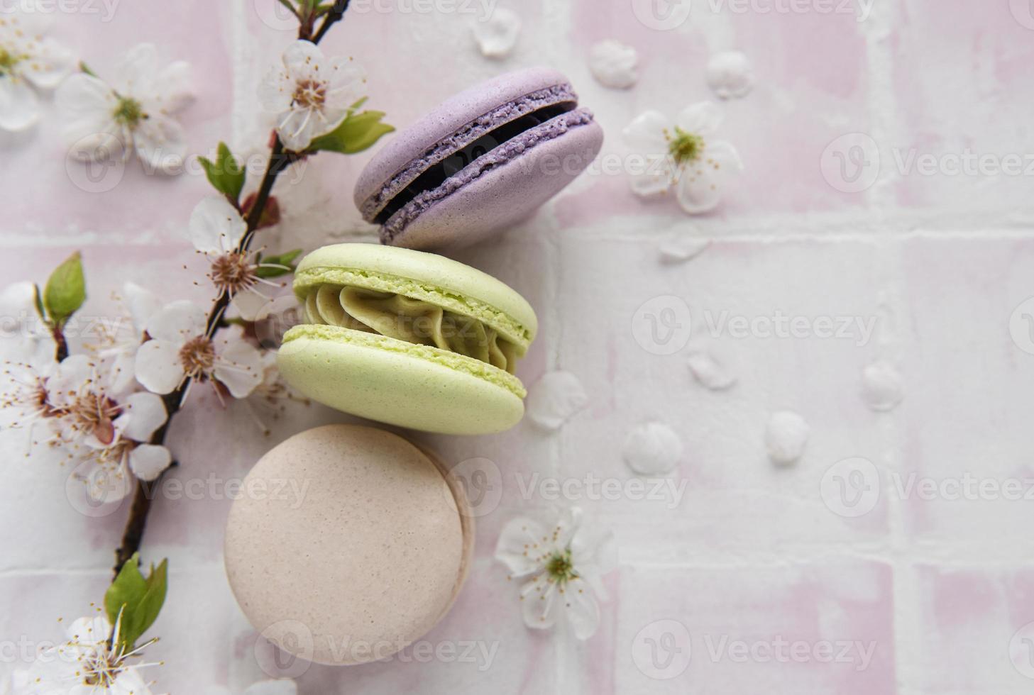 macarons sucrés français photo