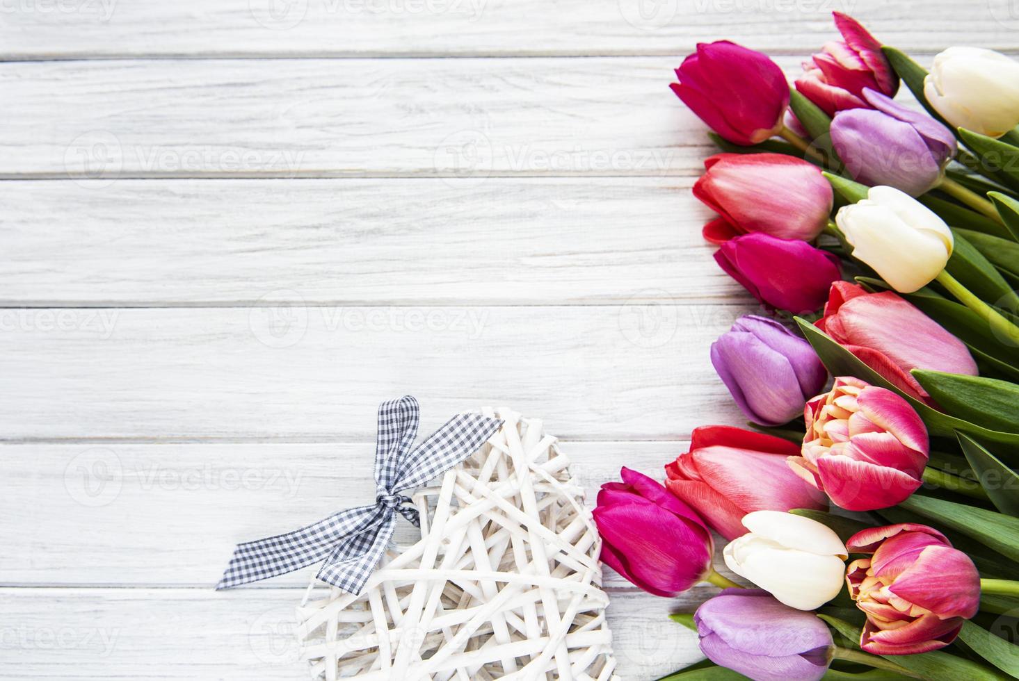 beau bouquet de tulipes photo