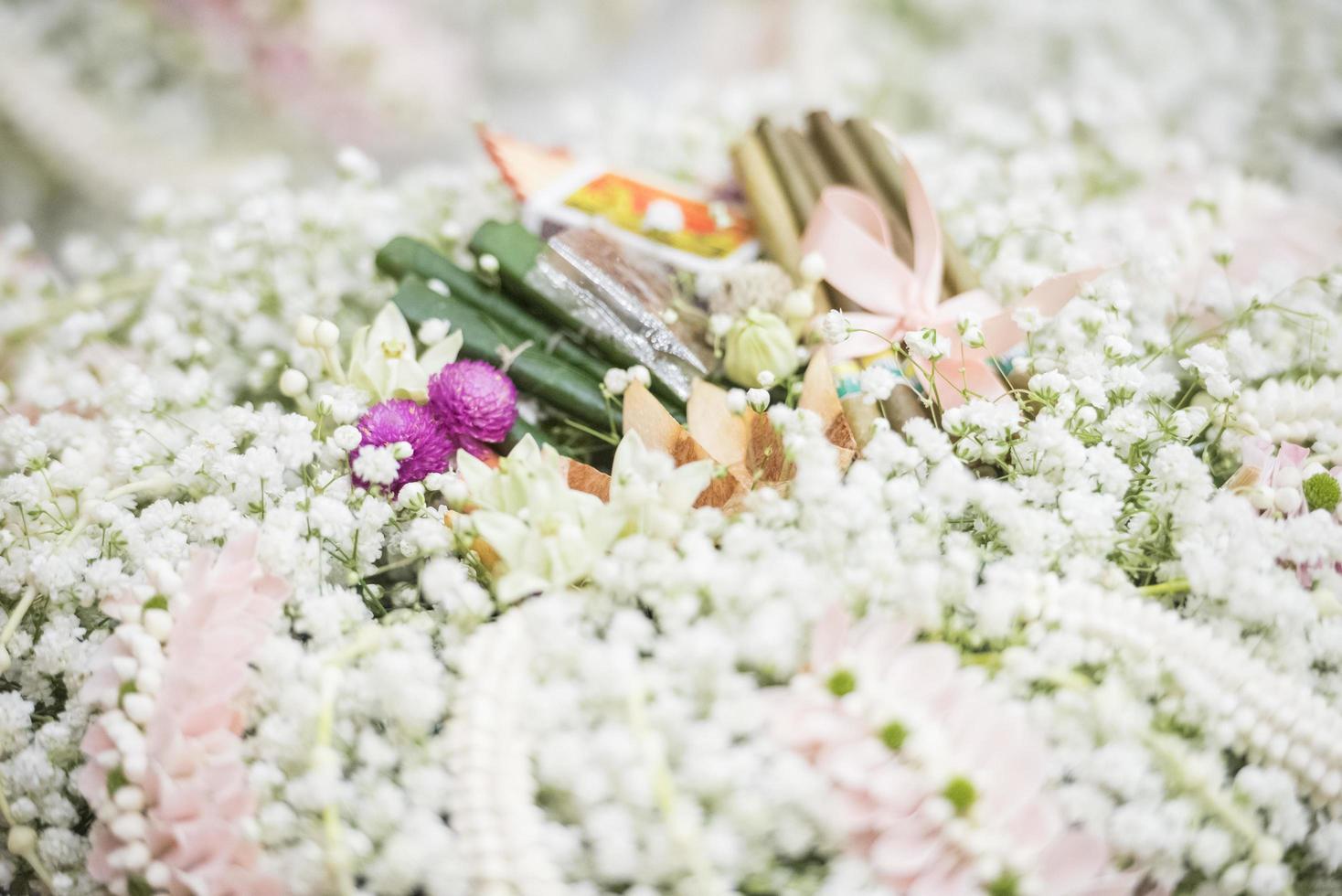 cérémonie de mariage thaïlandais et décoration de mariage thaïlandais photo