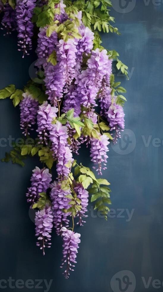 glycine fleur flou Contexte. ai généré photo