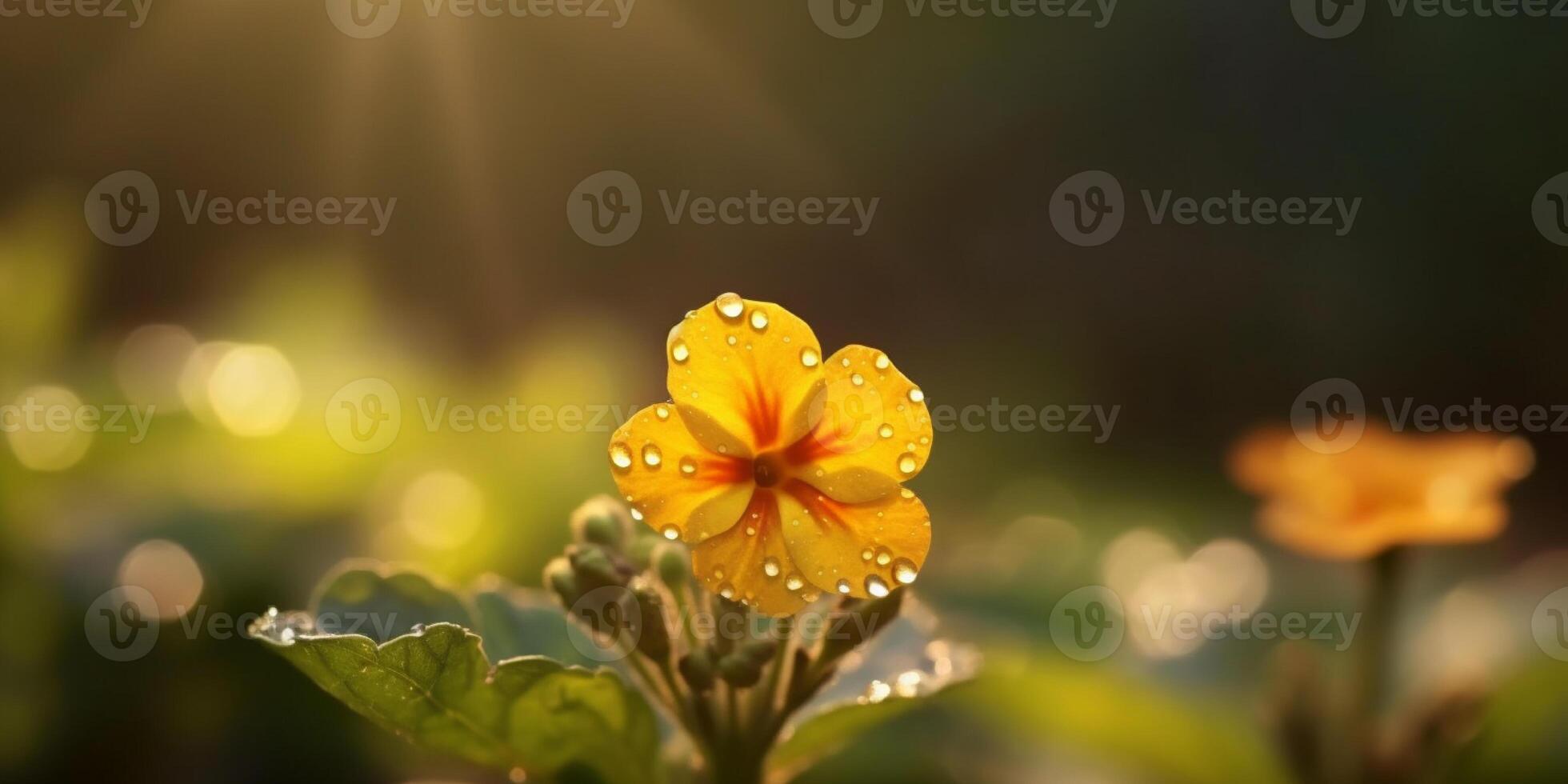 captivant primevère fleur sur magnifique flou arrière-plan, ai généré photo