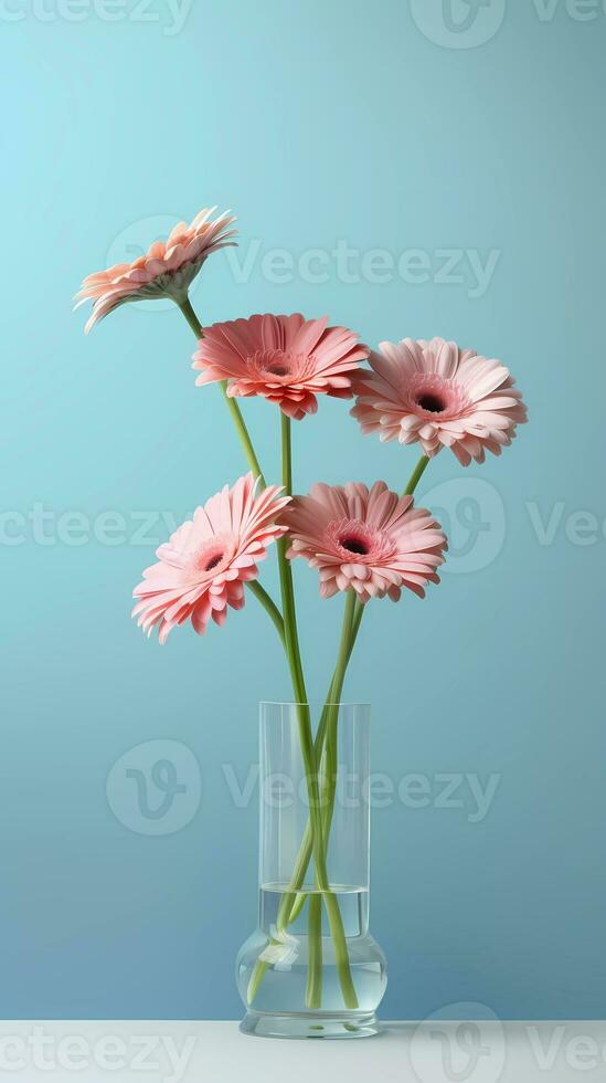 gerbera gerbera Jamesonii fleur flou Contexte. ai généré photo