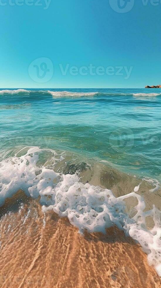 océan l'eau plage Contexte. ai généré photo