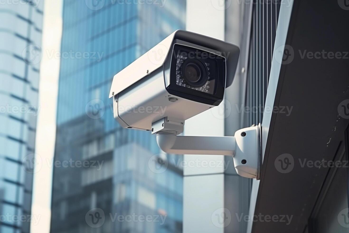 vidéosurveillance sur le mur à l'extérieur bâtiment. génératif ai photo