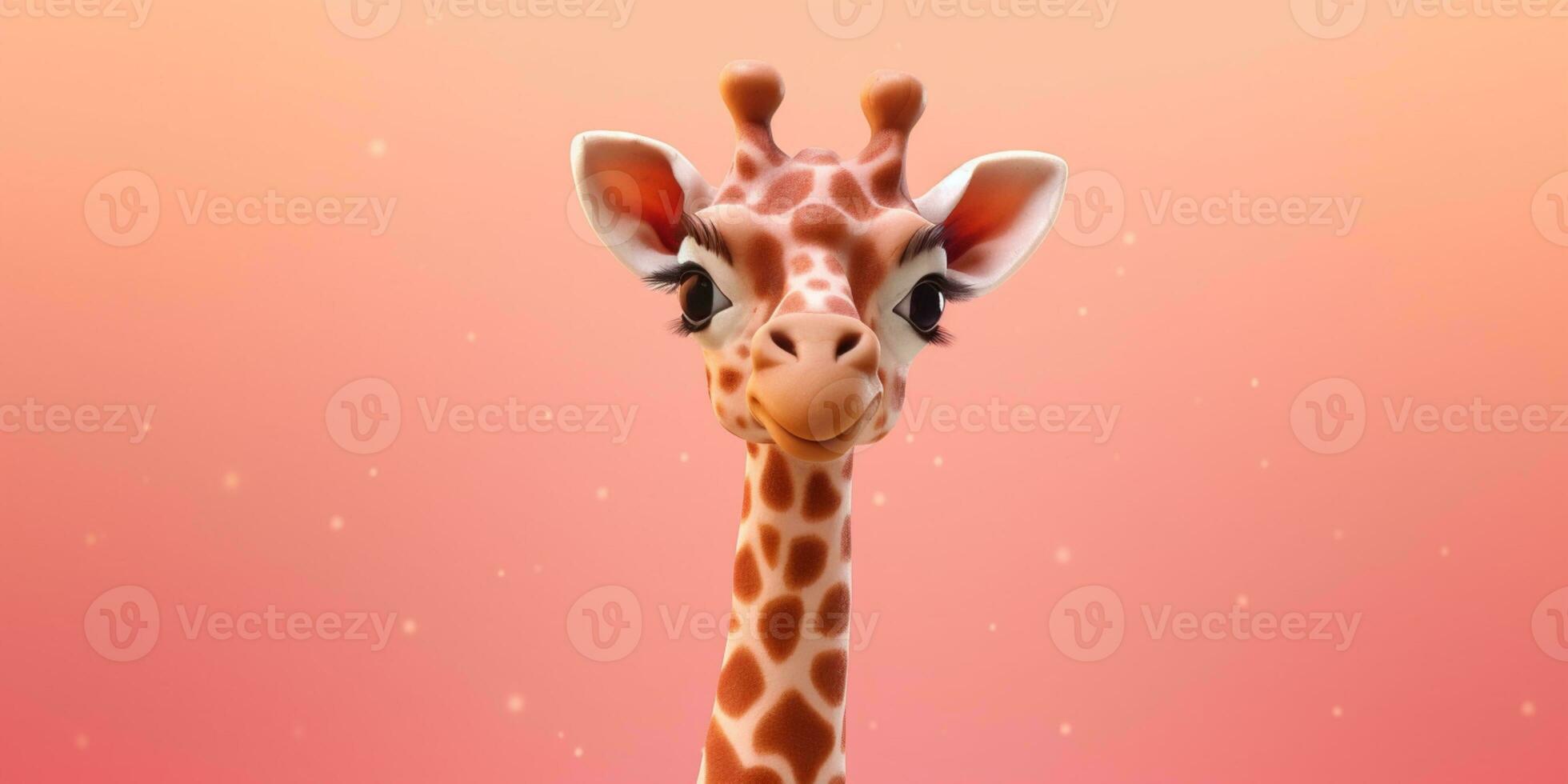 peu girafe argile dessin animé animation, ai généré photo