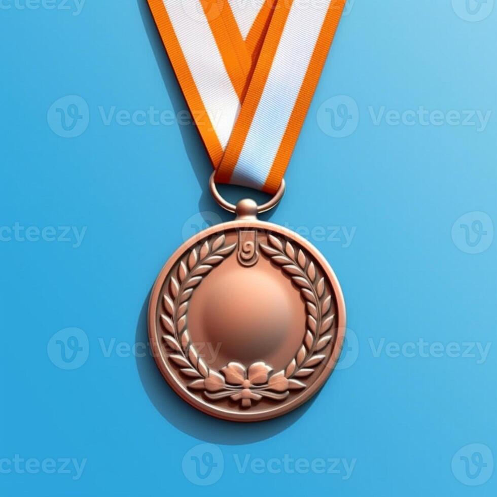 médaille gagnant pour compétition et rang, ai généré photo