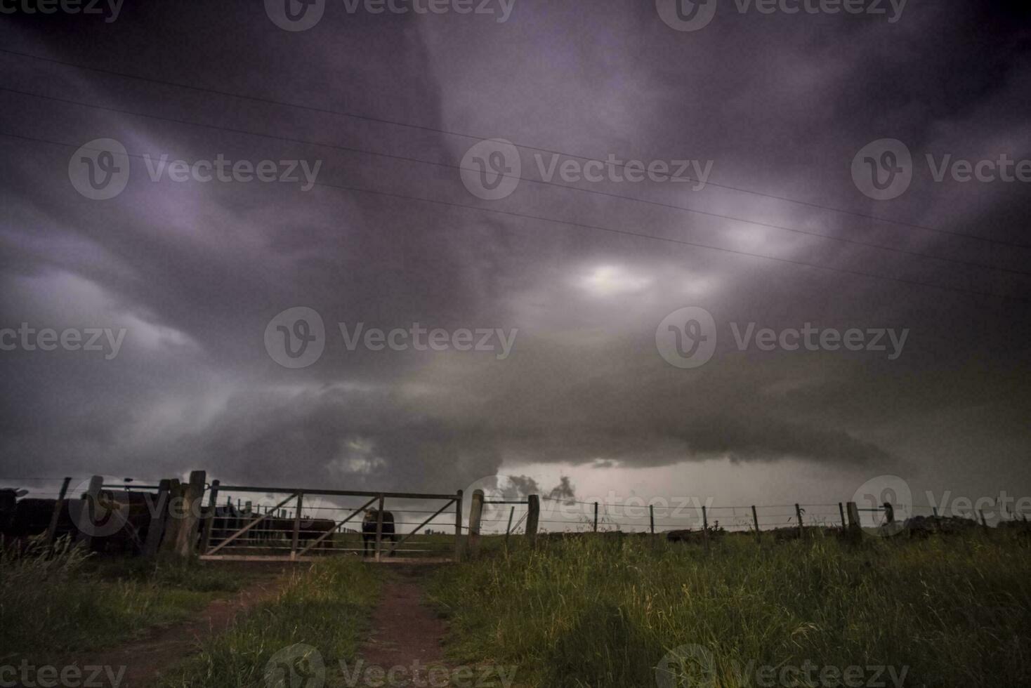 menaçant orage des nuages, pampa, patagonie, Argentine photo