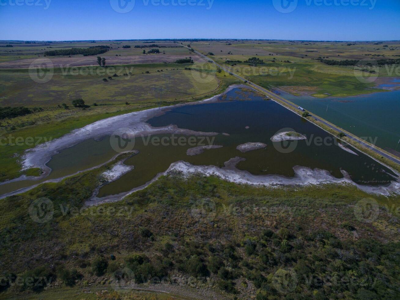 pampa lagune, aérien vue photo