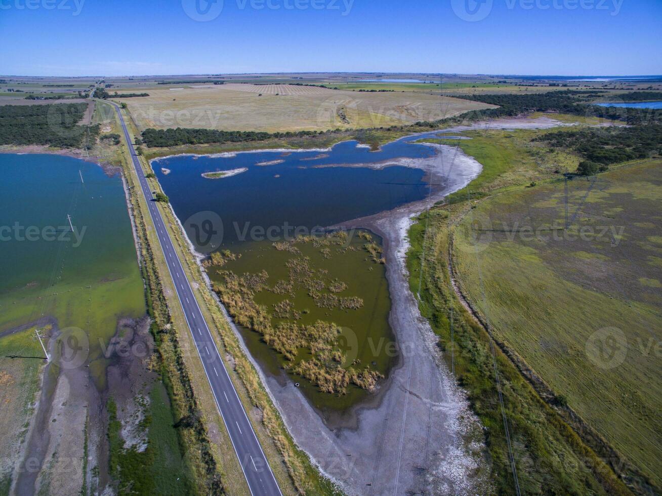 pampa lagune, aérien vue photo