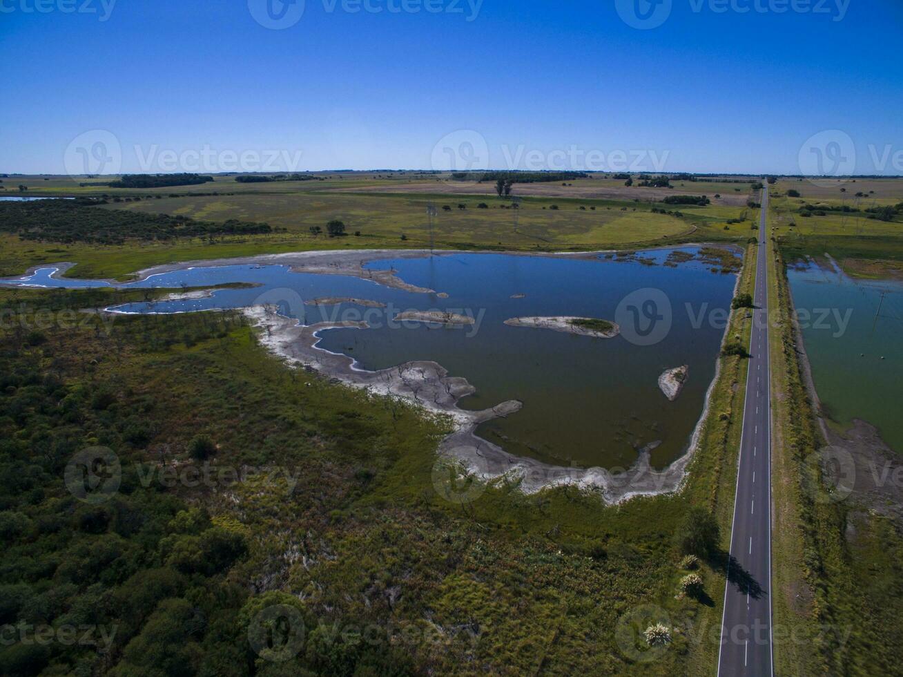 pampa lagune, aérien vue photo