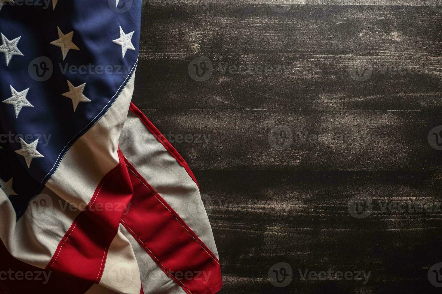 américain drapeau sur une tableau. content anciens combattants journée concept fabriqué de américain drapeau. ai généré photo