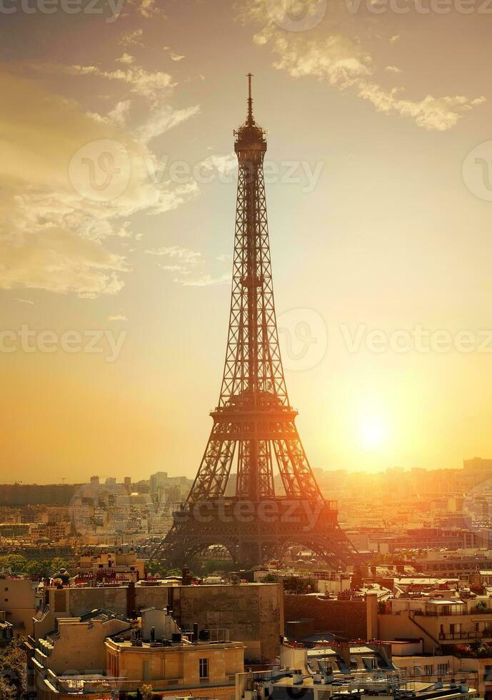 paysage urbain avec Eiffel la tour photo
