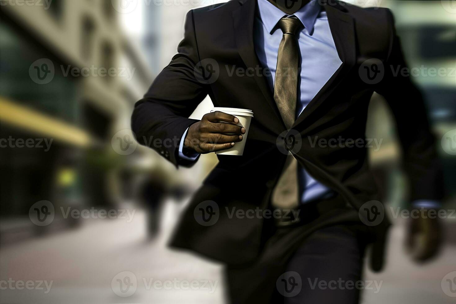 homme d'affaires tenant une tasse de café photo