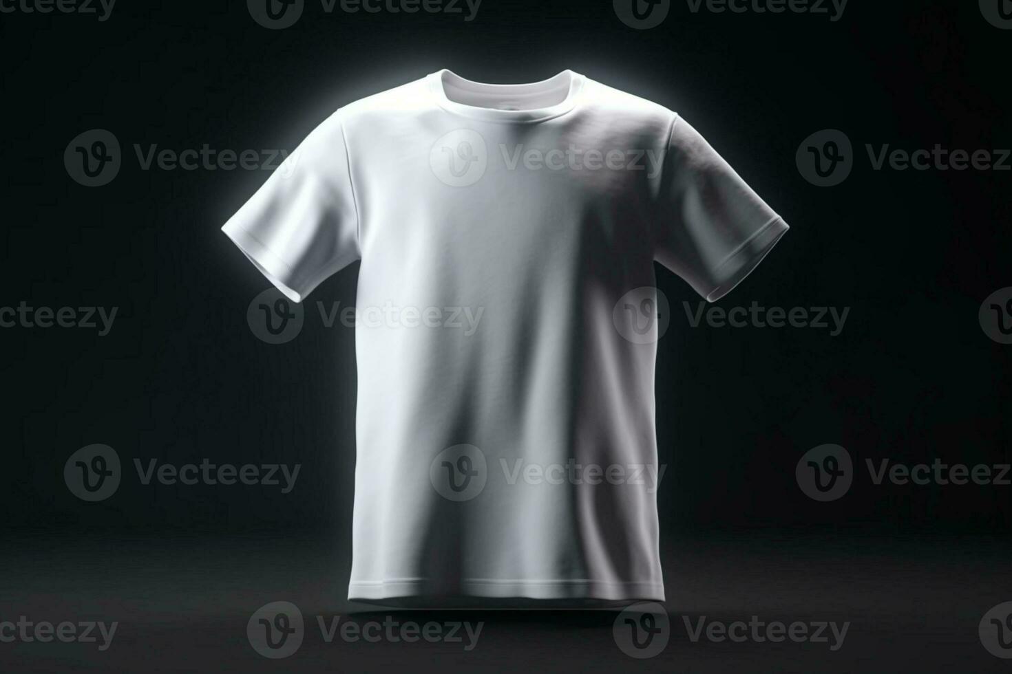 tout usage tenue, 3d vide blanc T-shirt maquette pour tout occasion, 3d rendre ai généré photo