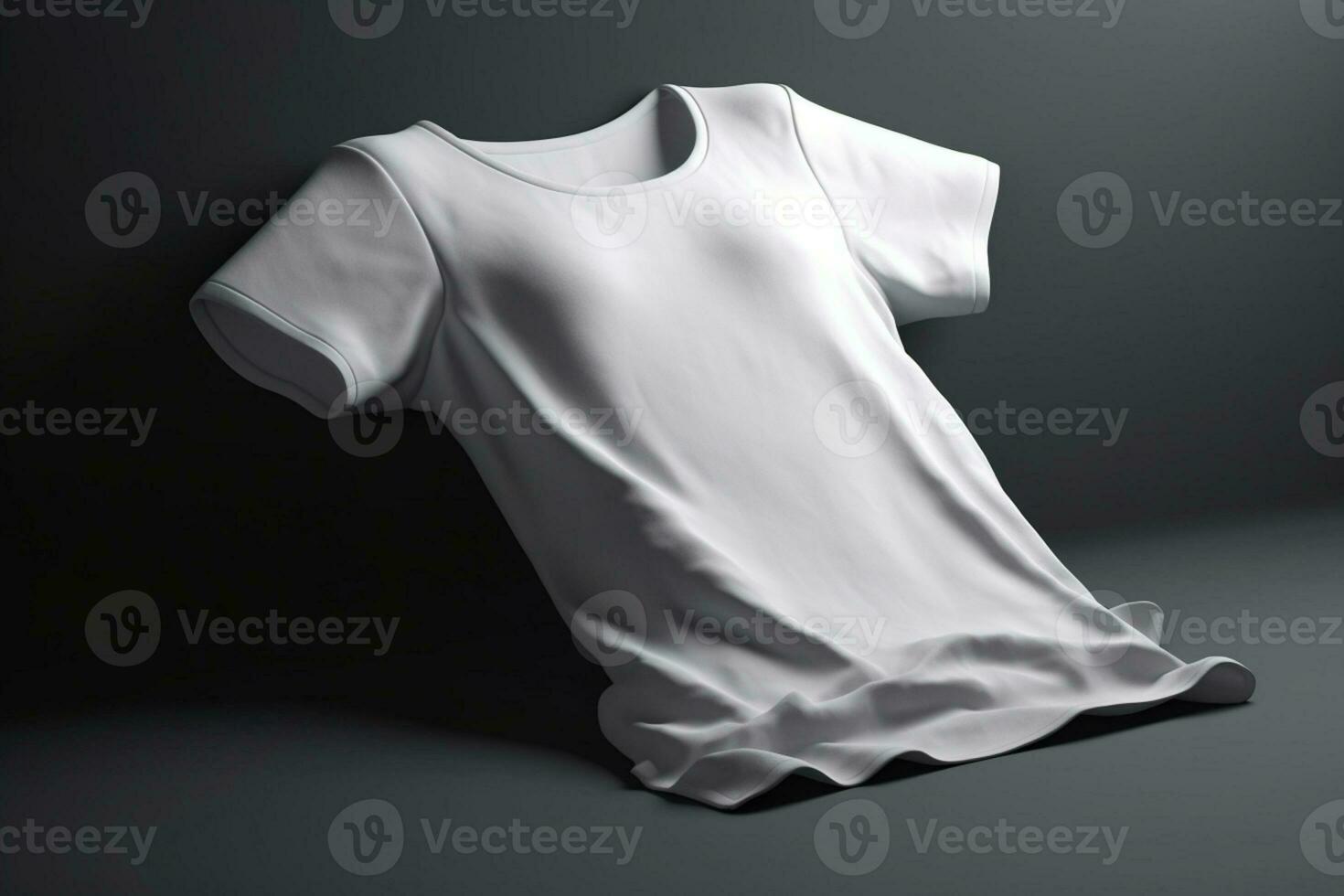 polyvalent et pratique, 3d vide blanc T-shirt maquette pour tout conception, 3d rendre ai généré photo