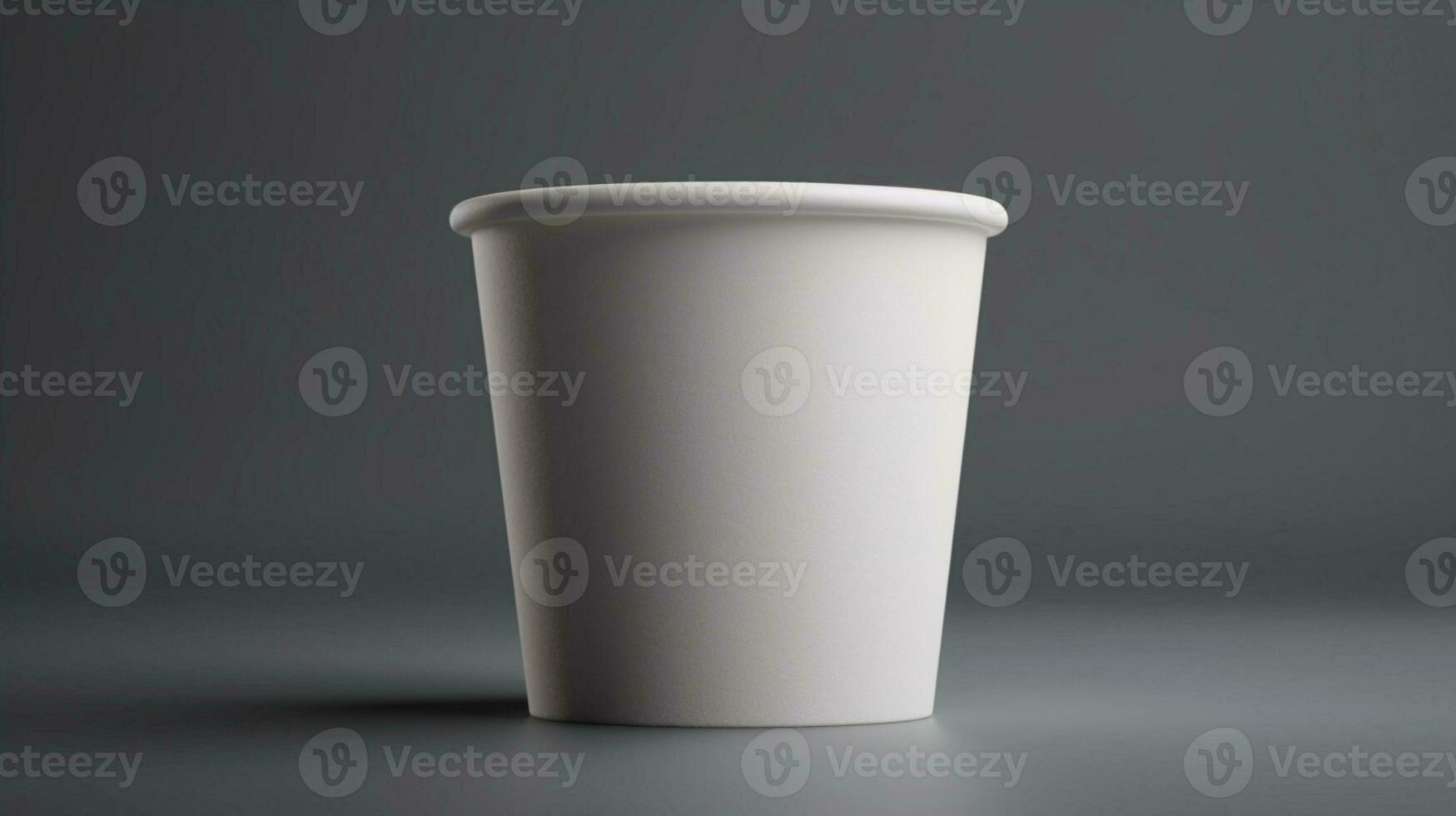 cette Vide la glace crème papier tasse maquette est parfait pour mettant en valeur votre posséder dessins ai généré photo