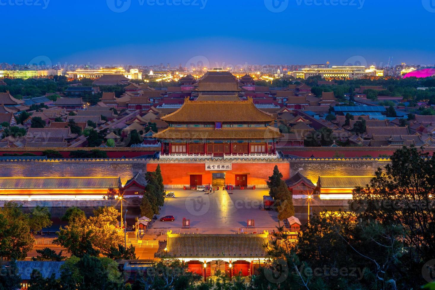 la cité interdite vue de la colline de jingshan photo