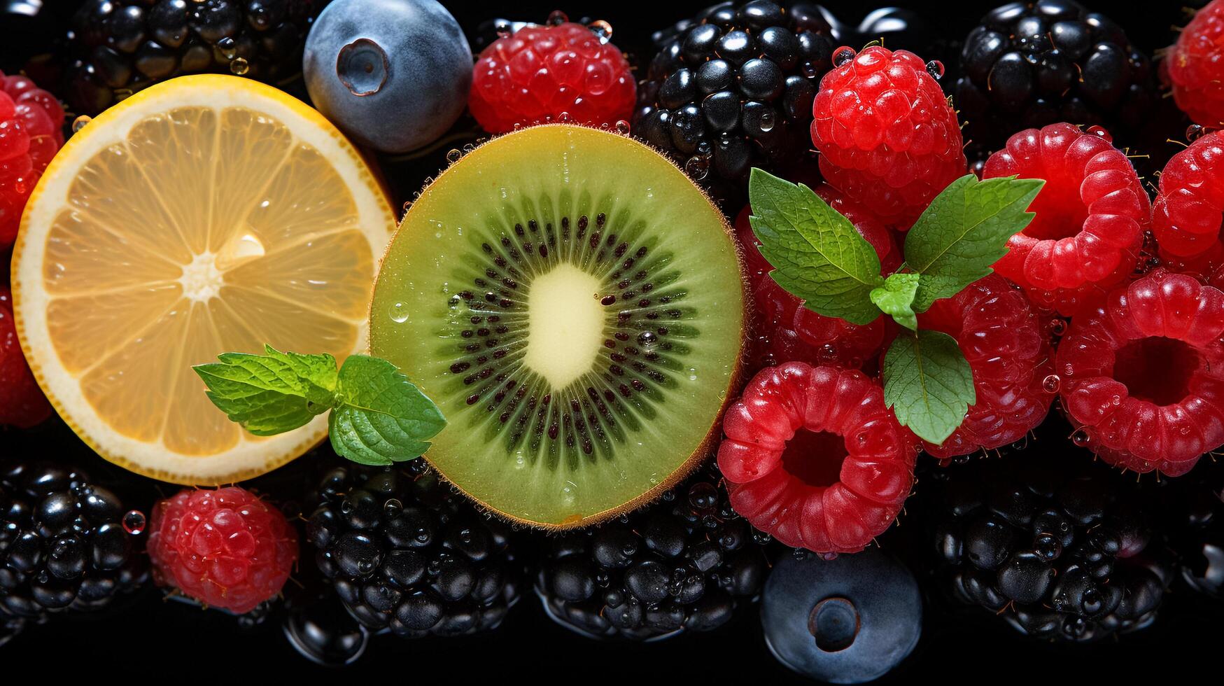 délicieux et nutritif coloré été des fruits à le Les agriculteurs' marché, ai génératif photo