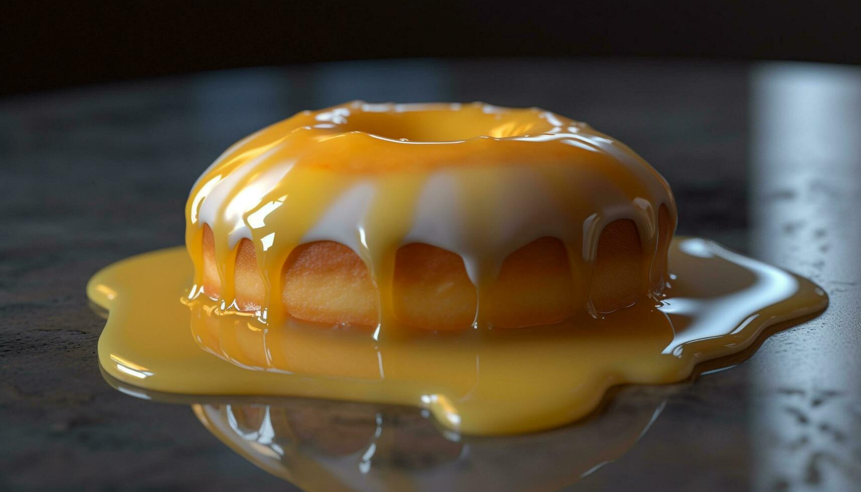 indulgent cheesecake tranche sur décoratif français vaisselle généré par ai photo