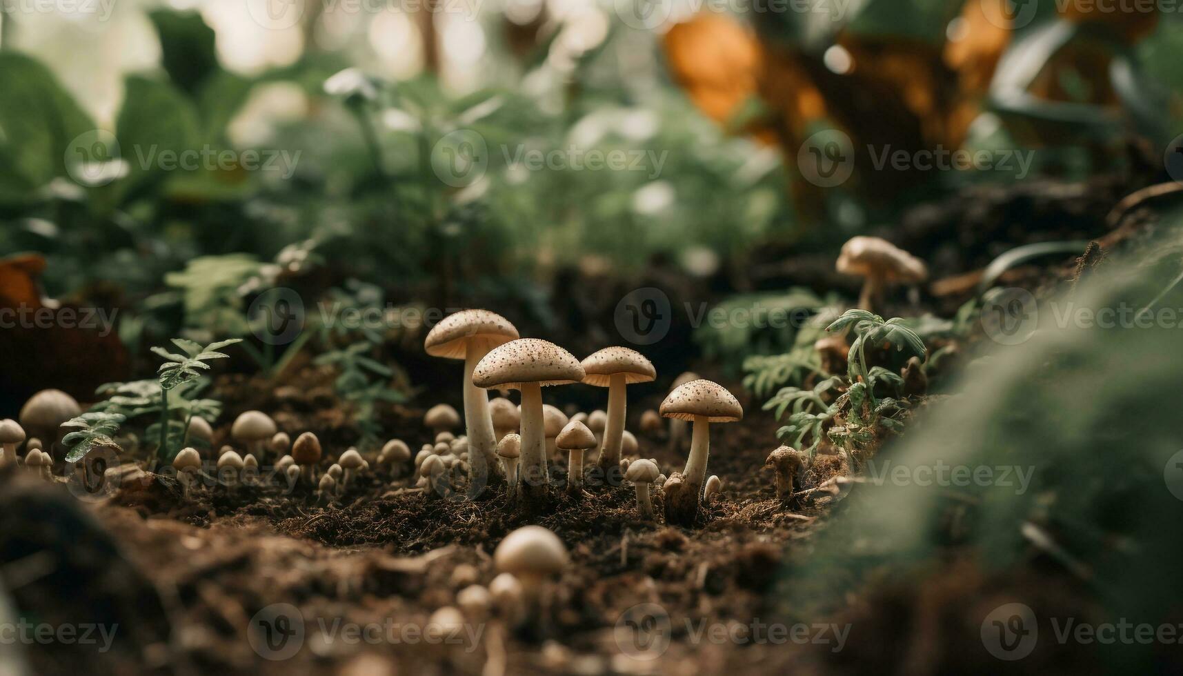 Frais champignon vénéneux casquette, une en bonne santé biologique repas généré par ai photo