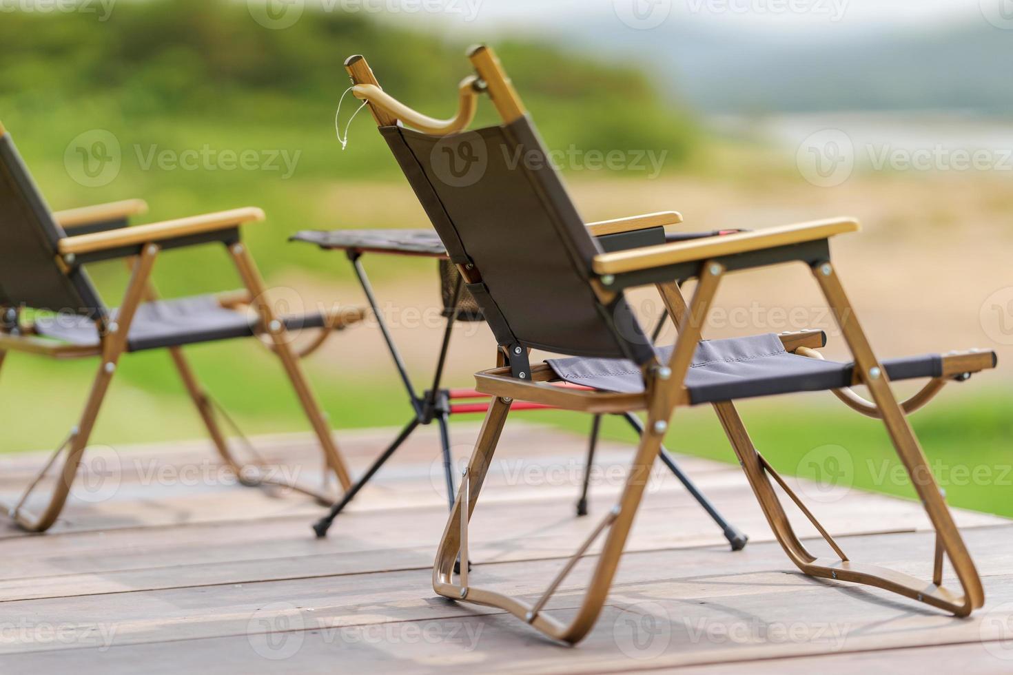 chaise de camp portative de meubles de jardin photo