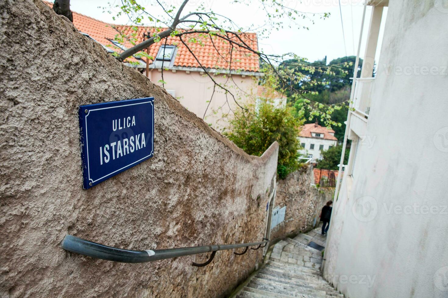 le magnifique ruelles de Dubrovnik ville photo