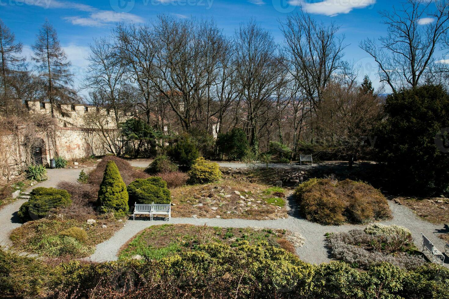 Publique jardin situé à pétrin colline Haut photo