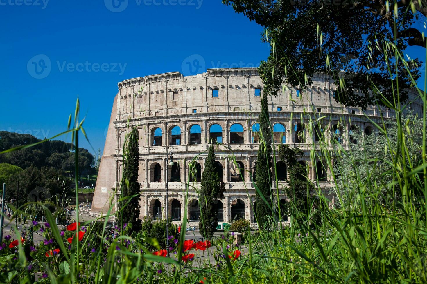 le célèbre colisée ou Colisée aussi connu comme le flavien amphithéâtre dans le centre de le ville de Rome photo