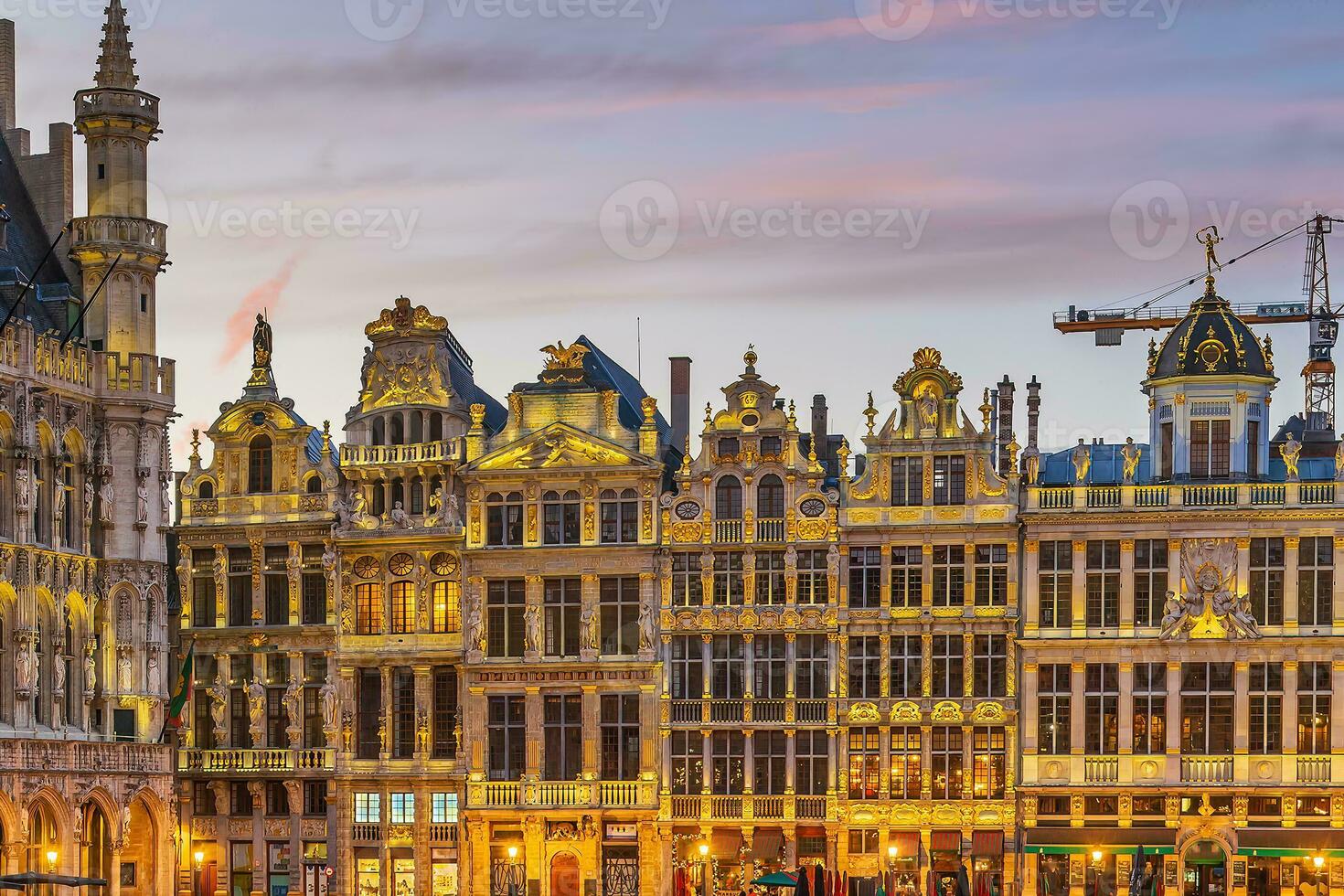 grandiose endroit dans vieux ville Bruxelles, Belgique ville horizon photo