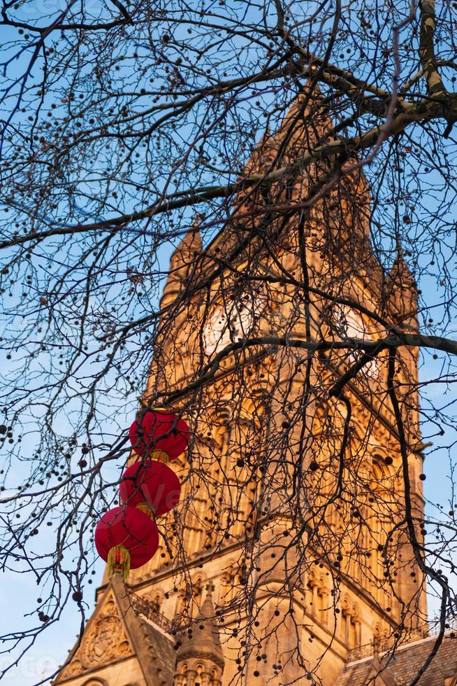 L'hôtel de ville de Manchester décorations lanterne du nouvel an chinois à Manchester, Royaume-Uni photo