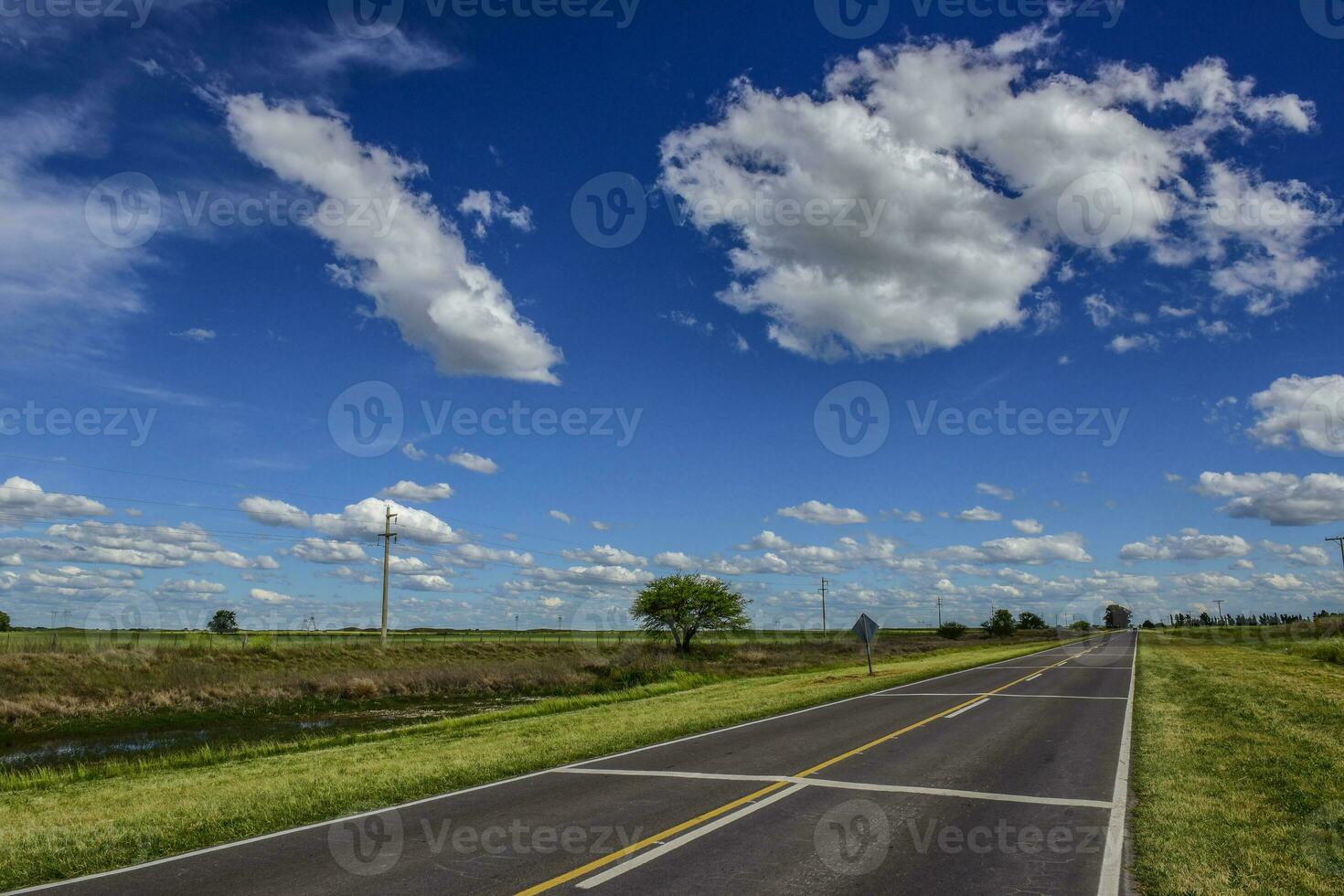 route traversée le pampa paysage, argentine photo