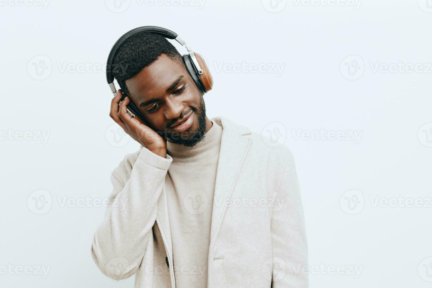 Contexte homme Masculin mode portrait dj américain la musique écouteurs africain émotion gars noir photo