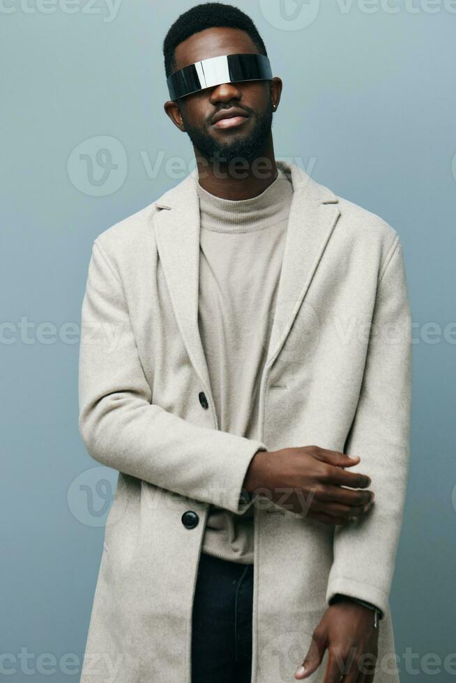 mode homme américain élégant noir américain beauté veste modèle portrait style africain photo