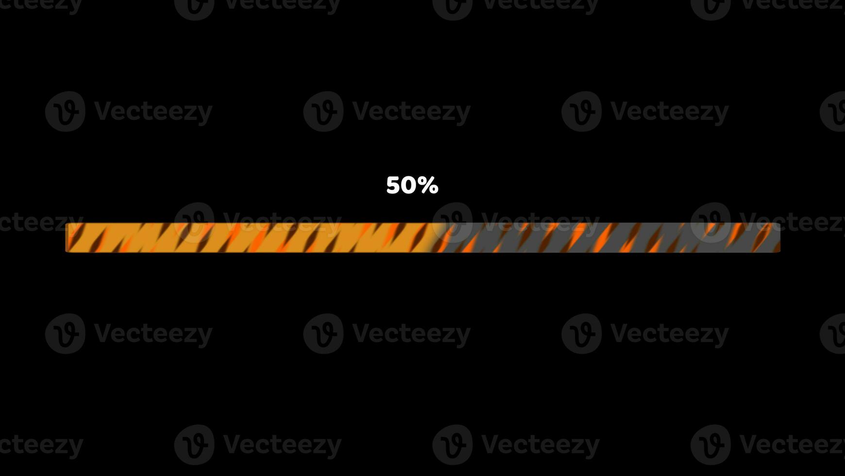 le progrès bar animation cinq pack Trois Couleur tigre thème avec numérique texte cinquante pour cent photo