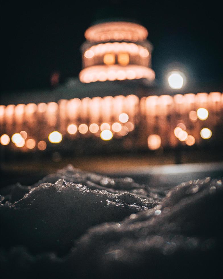 gros plan de neige en utah la nuit photo