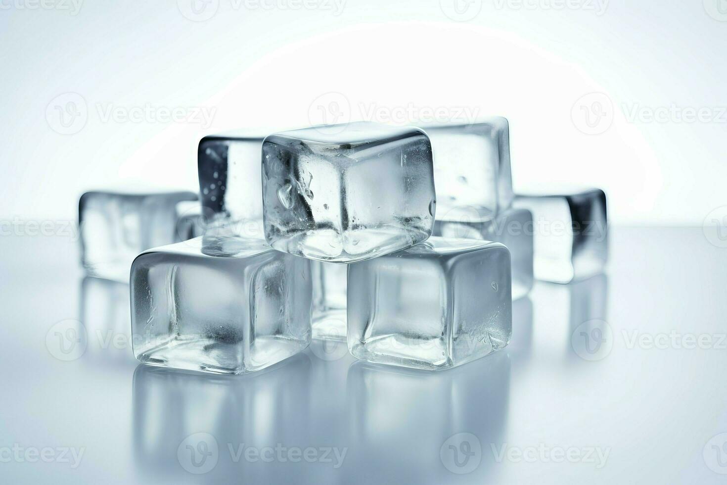 lisse la glace cubes Contexte. produire ai photo